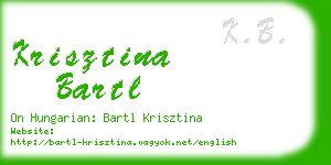 krisztina bartl business card